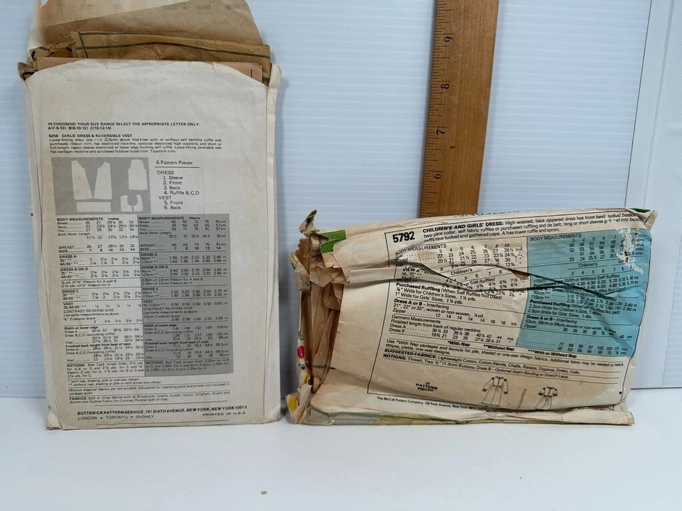 15 Vintage Kids Girls McCalls Simplicity Butterick Sewing Patterns CUT - Image 3 of 4