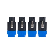 4 pcs NL8FC 8 Pole Locking High-Load Speakon Connector Replacement for Neutrik