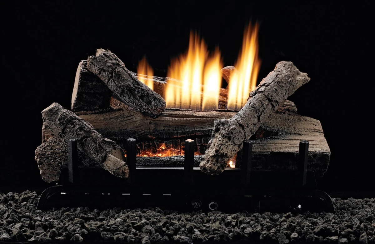 White Mountain Hearth 18-inch Whiskey River Gas Log Set Vent Free W/ Remote  | eBay