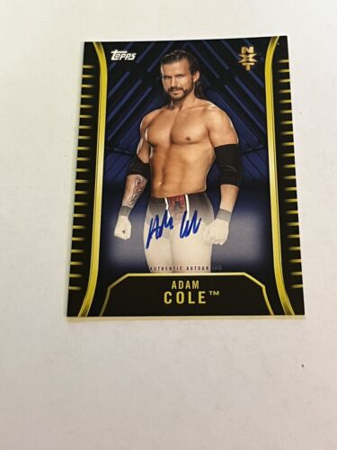 Adam Cole 2018 Topps WWE NXT Autograph 1st Card Rookie AEW #d 05/50 - 第 1/15 張圖片