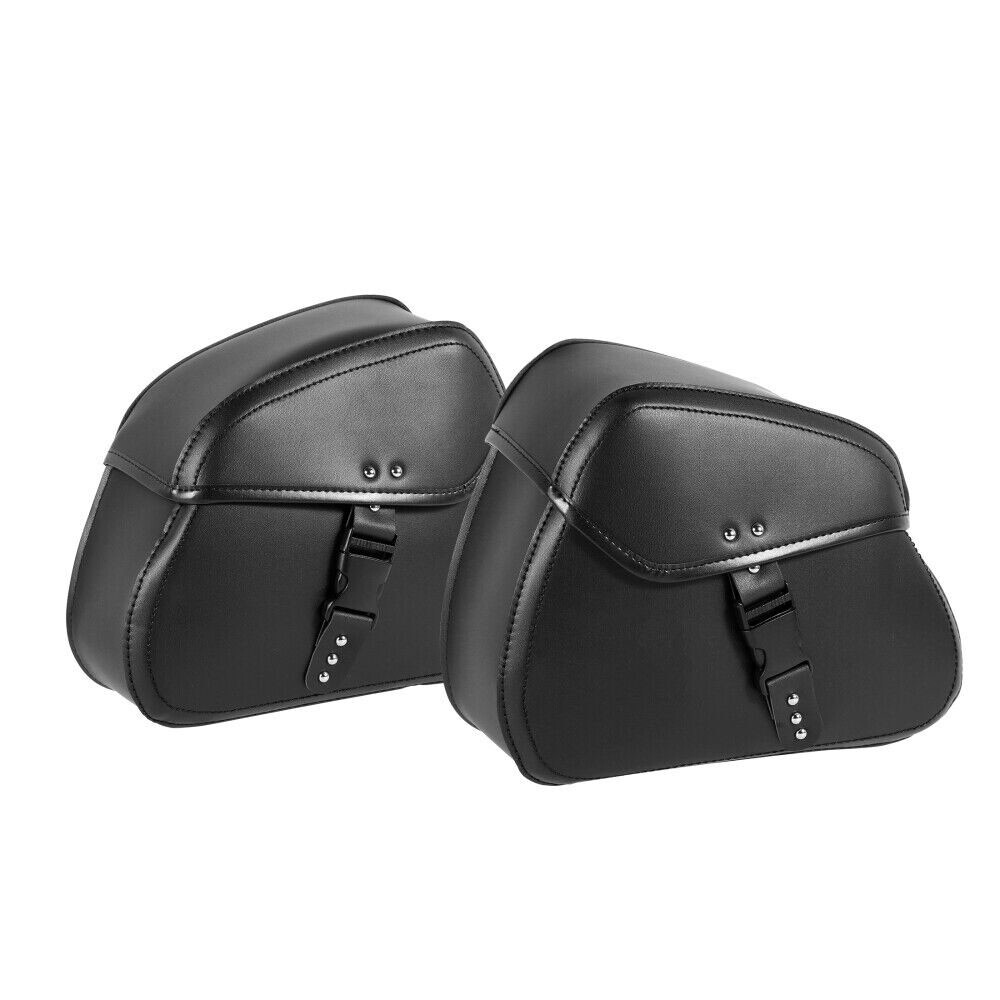 2x Motorcycle PU Leather Saddle Bags For Yamaha VStar XVS 250 650 950 1100 1300 eBay