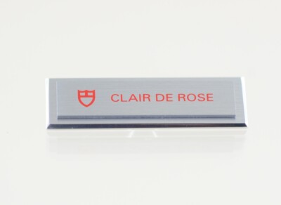 Tudor Plakette Aufsteller Signet für Vitrine CLAIR DE ROSE Edelstahl