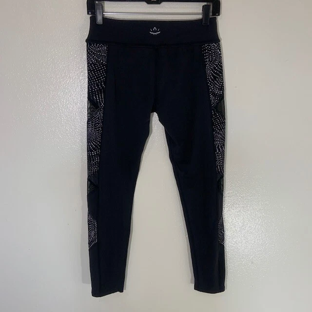 beyond-yoga limited edition mesh panel polka dot leggings