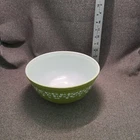 VTG 70s Pyrex Green Crazy Daisy Spring Blossom 2.5 Qt Mixing Bowl #403