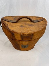 Antique Leather Hat Box This has Charter 2539