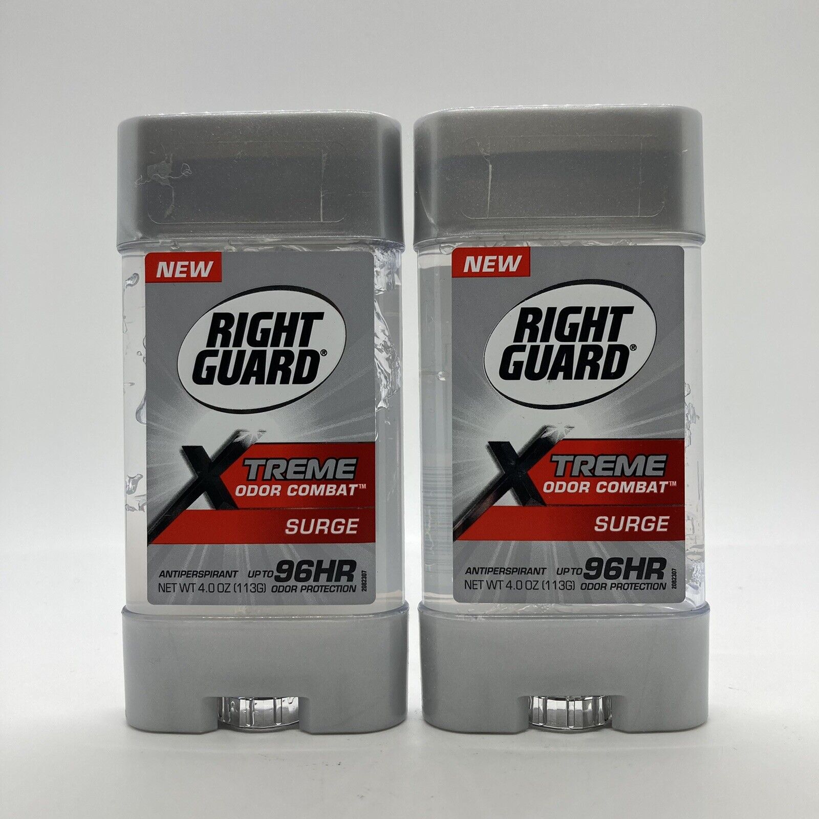 2x Right Guard XTreme Odor Combat Surge Antiperspirant Deodorant Gel, 4.0 oz ea