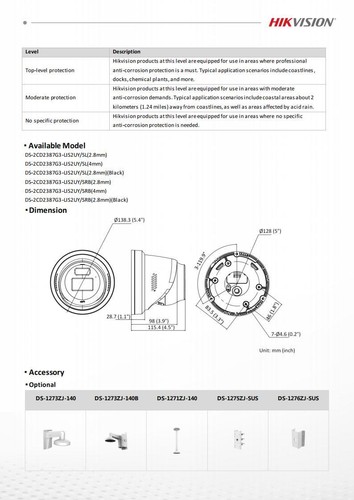 Hikvision 8MP Ai ColorVu 3.0 AcuSense Audio PoE Camera DS-2CD2387G3-LIS2UY/SRB - Picture 6 of 7