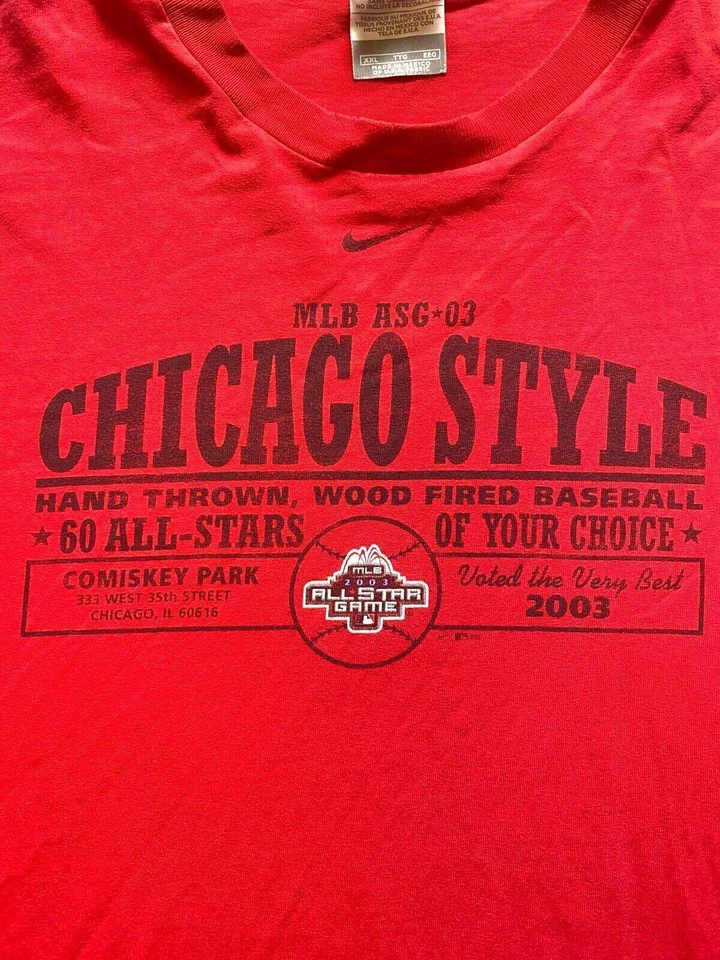 VTG Chicago White Sox Shirt Adult 2XL Nike Baseball 2003 All Star Game Y2K Mens - Image 2 of 4