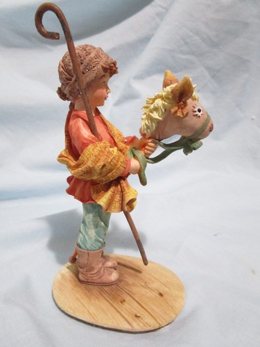 VTG Laura's Attic Figurine 1990's "I Herd You Were Coming" Boy Shepherd & Horse - Picture 4 of 7