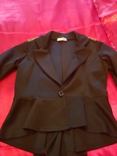 Black Military Style Studded Steampunk/gothic/punk Jacket Final Price