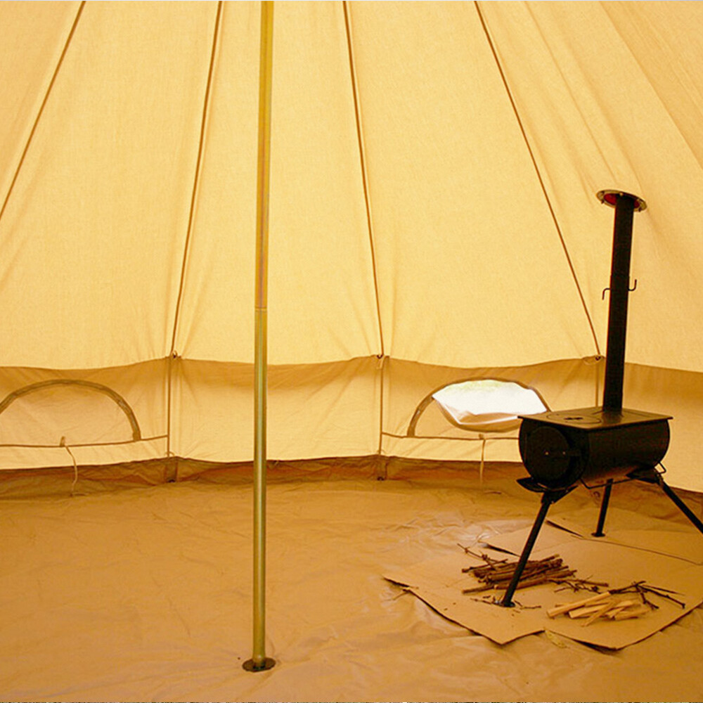 4-Season Bell Tent 5M Canvas Tent Waterproof Glamping Stove Jack fit for  6person | eBay