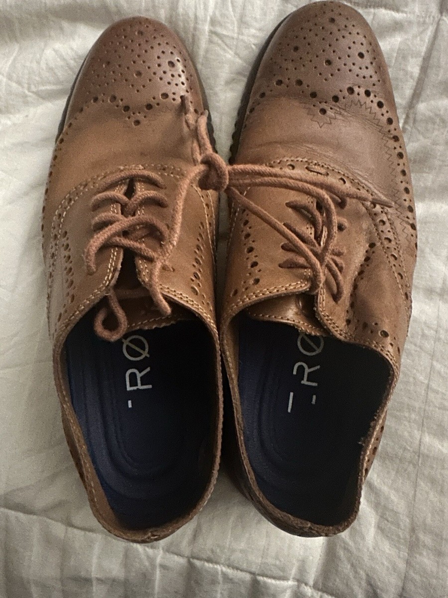 Cole Haan Mens Original Grand OS Brown Leather Wingtip 