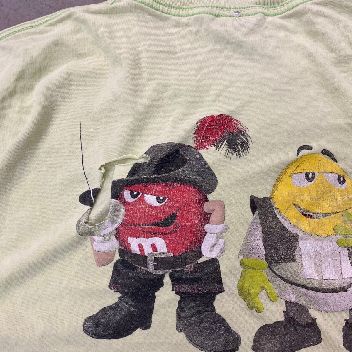 VTG Shrek M&M Candy Mint Green Promo Movie Distressed T VTG Shrek M&M Candy Mint Green Promo Movie Distressed T