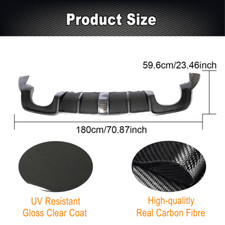 CARBON DIFFUSOR HECKDIFFUSOR SPOILER HECKANSATZ ANSTZ PASST FÜR AUDI RS3 2017-19