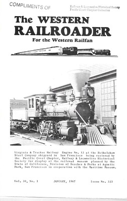 The Western Railroader 323 1967 V&T  Bart Bay Area Transit California Zephyr WP