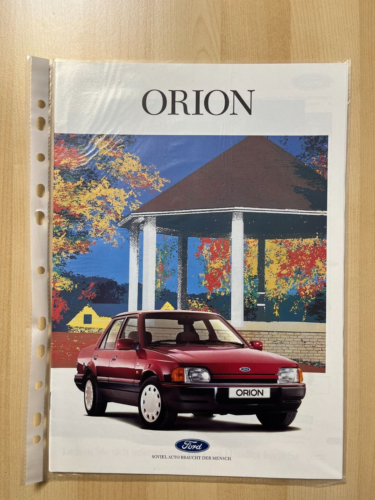 Prospekt Ford Orion rot Auto Brochüre Automobil KFZ S - Afbeelding 1 van 1
