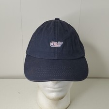 Vineyard Vines Baseball Cap Blue Embroidered Pink Whale Logo Strapback Hat Golf