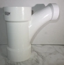 Lesso 3 Inch x 3" x 2" PVC DWV Reducing Combination Tee Wye 1/8 Bend LP502-338