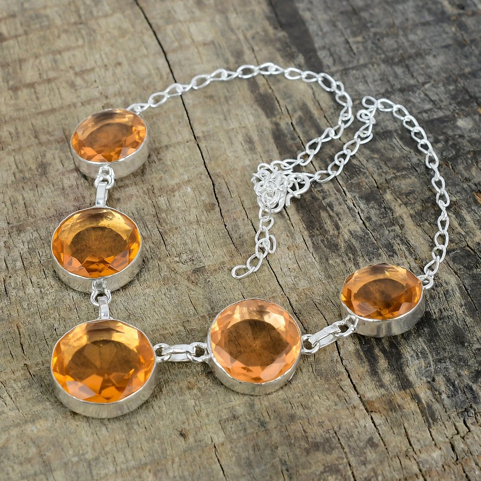 Morganite Gemstone Necklace 925 Sterling Silver Jewelry For Birthday Gifts - Image 3 of 4