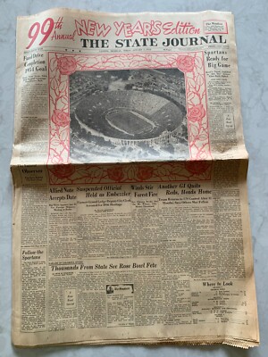 Lansing (MI) State Journal, January 1, 1954, Michigan State Rose Bowl Preview
