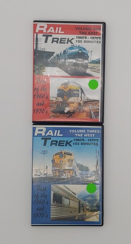 Rail Trek Vol 1 The East & Vol 3 The West 1960s-1970s Trains Railroad Freight