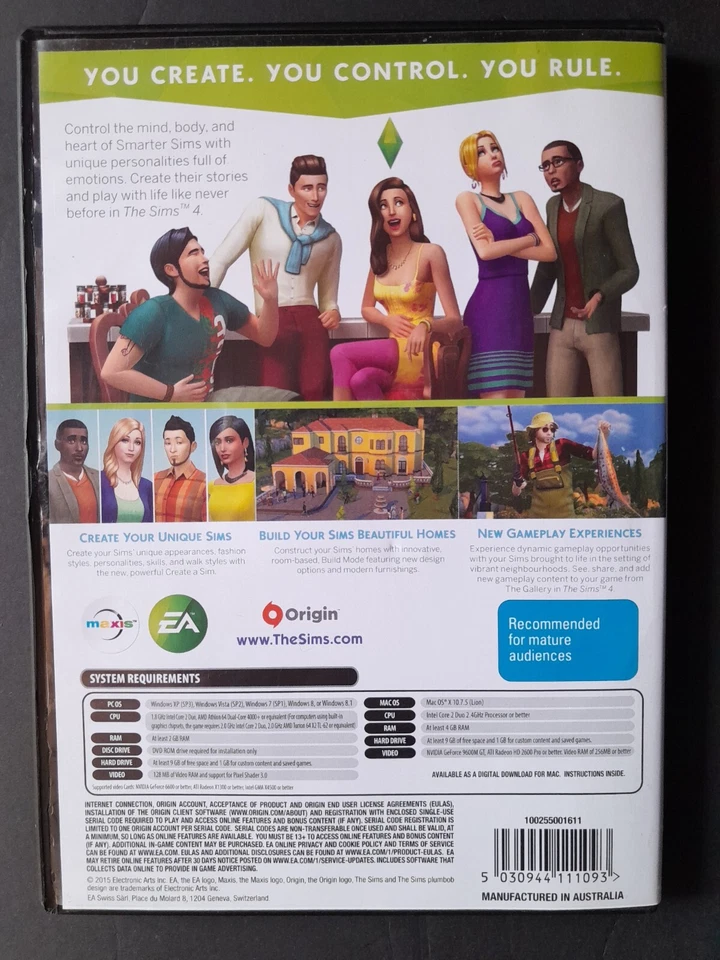 THE SIMS 4: PC DVD-ROM GAME - EA GAMES / 2015 - (mac download compatible)  VGC. - Image 2 of 4