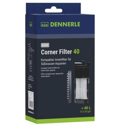DENNERLE Eckfilter Innenfilter Corner Filter 40 für Mini Aquarien Nano Eckfilter