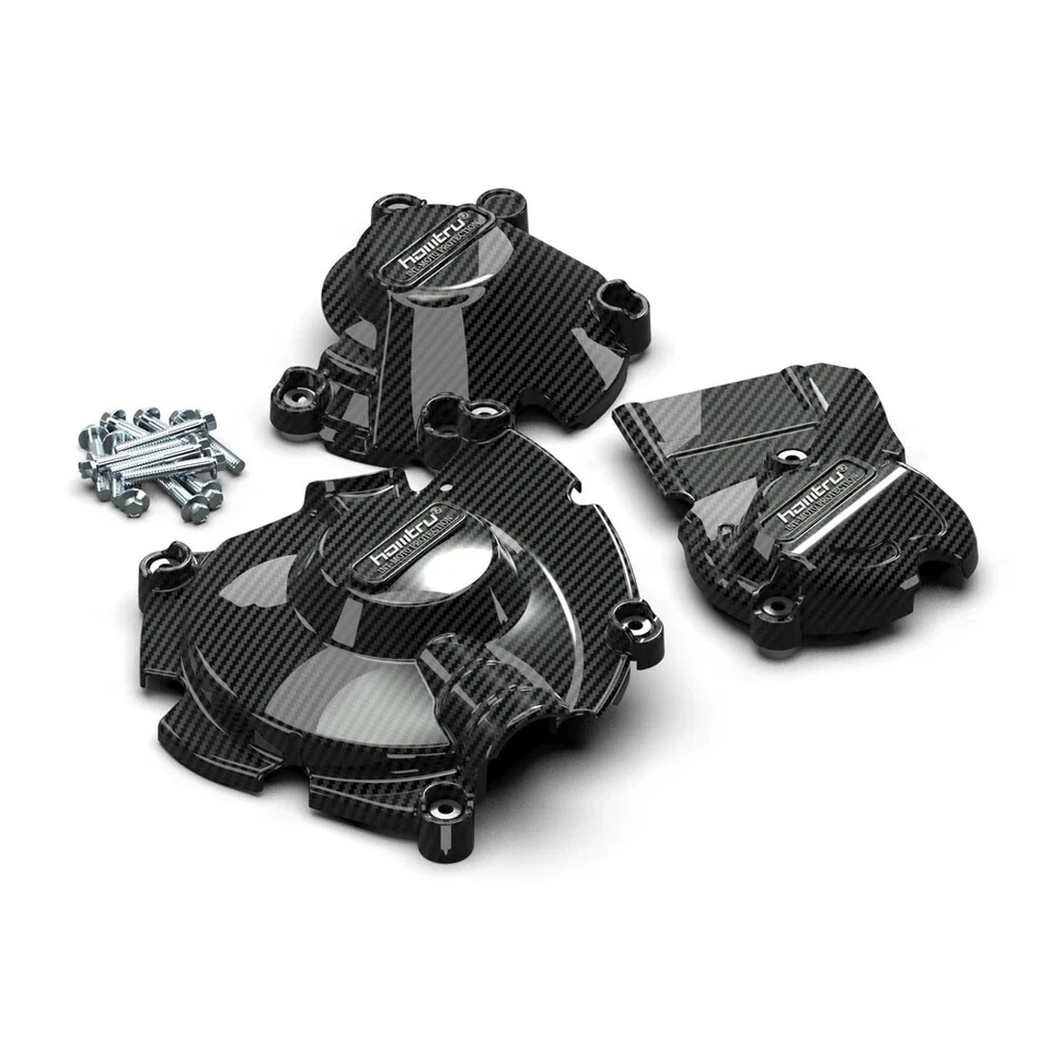 Cubierta de protección de motor de fibra de carbono para Yamaha YZF R1 R1M 2015-2023 Foto 4 de 4