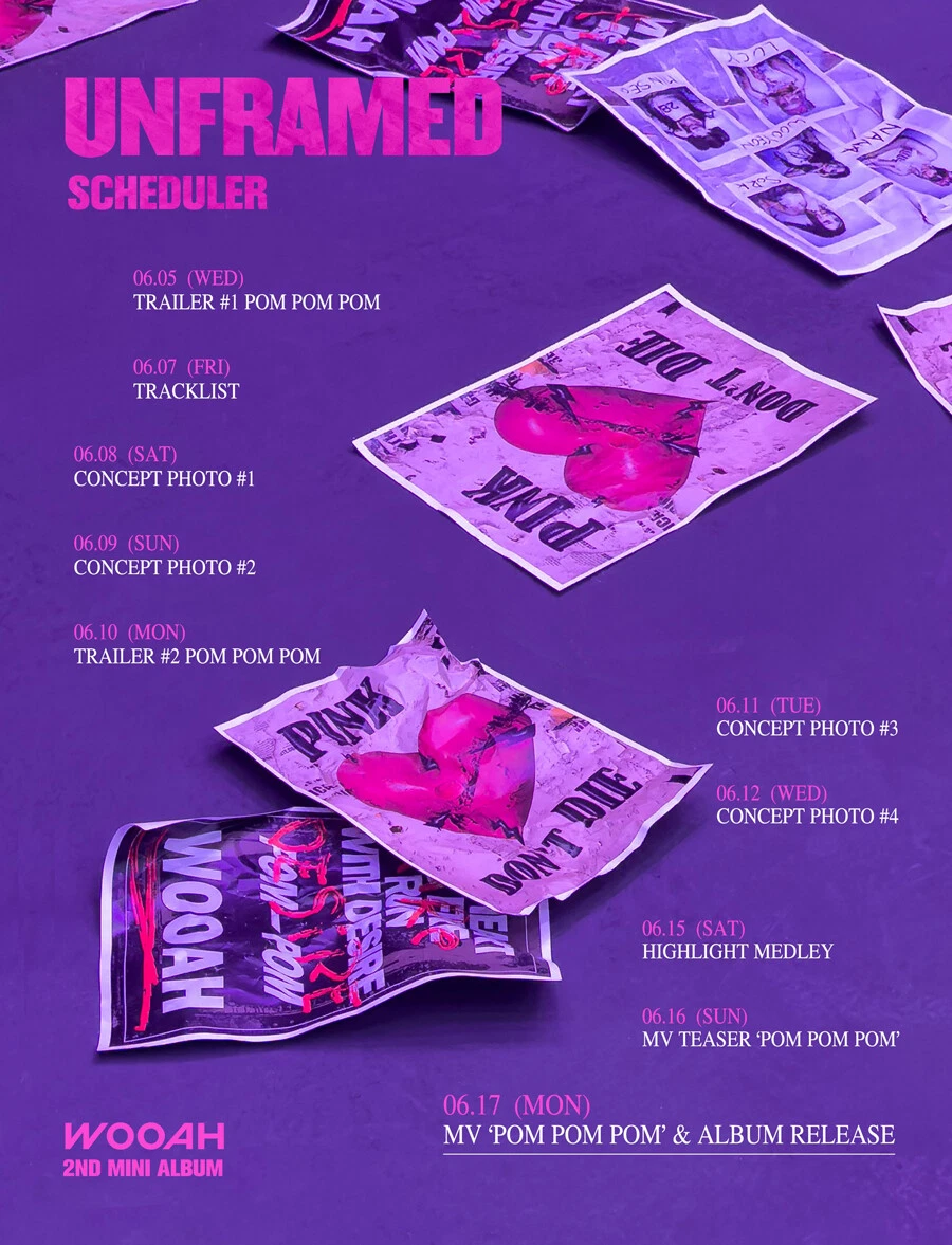 WOOAH [UNFRAMED] 2nd Mini Album CD+Photo Book+3 Card+Sticker+