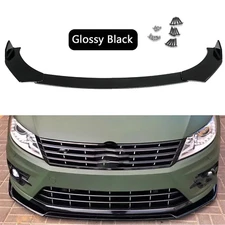 For VW Passat CC Glossy Black Front Bumper Chin Lip Splitter Spoiler Body Kit