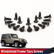 16pcsset Fit For 1976-2006 Jeep Cj Yj Tj Wrangler Windshield Frame Torx Screws