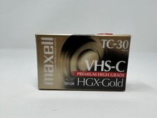 Maxwell VHC-C TC-30 HGX-Gold Premium High Grade Video Cassette Tape Sealed