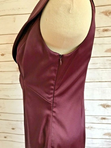 EVAN-PICONE Women Sleeveless Fully Lined Knee Length Burgundy Party Dress Size 4 - Picture 10 of 12