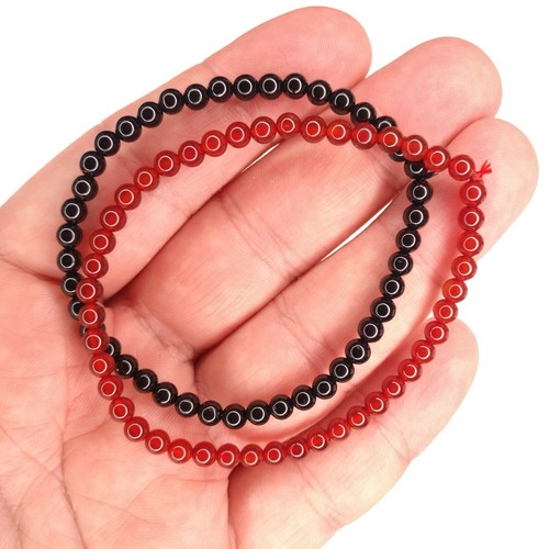 Elegant Genuine Gemstone Black Tourmaline Agate 4mm Bracelet Christmas Gift 989 - Picture 7 of 12