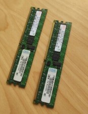 Lot Of 2 Hynix RAM: 1GB DDR2-667 PC2-5300P 555 12 1Rx4 HMP512P7FFP4C-Y5 AB-C