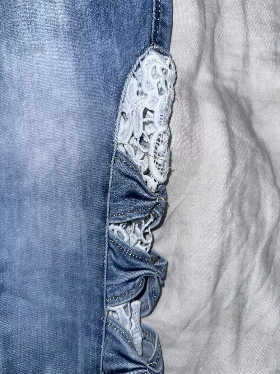 Jeans with hotsell lace at bottom