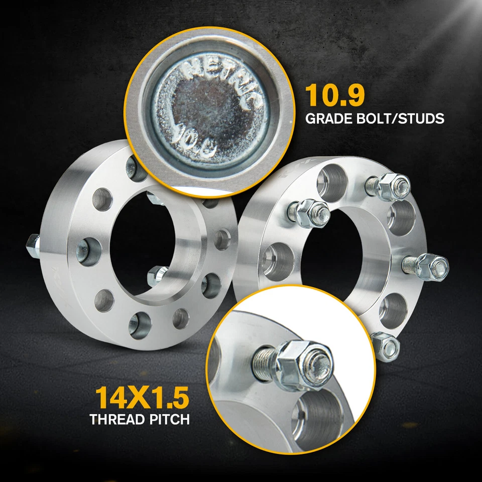 4 piezas espaciadores de rueda 1,5" 5x5 14x1,5 para Chevrolet GMC C1500 Jeep Grand Cherokee Foto 3 de 4