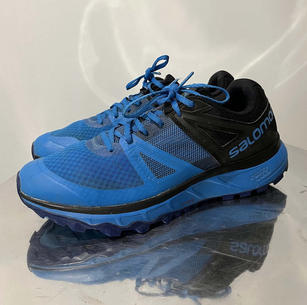 Salomon Gtx Mens Blue Black Trail Running Hiking Shoes 11 EUC! | eBay