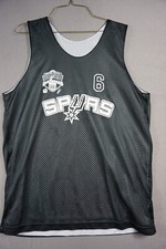 Spurs Youth League Basketball Jersey Reversible Black White Men's M