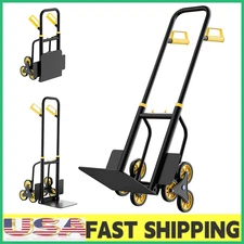 440 LBS,Stair Climbing Dolly w/6 Wheels,Heavy Duty Folding Hand Truck for Moving