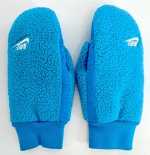Nike High Pile Fleece Mittens Youth L/XL Laser Blue/White