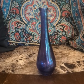 vintage 7 Inch Purple Glass Bud Vase