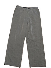 Alfred Dunner Pull On Pants Womens Size 14 Blue  White Striped Pockets Cruise