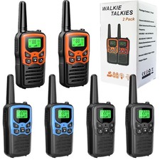 2 PACK 8Mile Long Range Walkie Talkie Two Way Radio Charge Waterproof 22 Channel