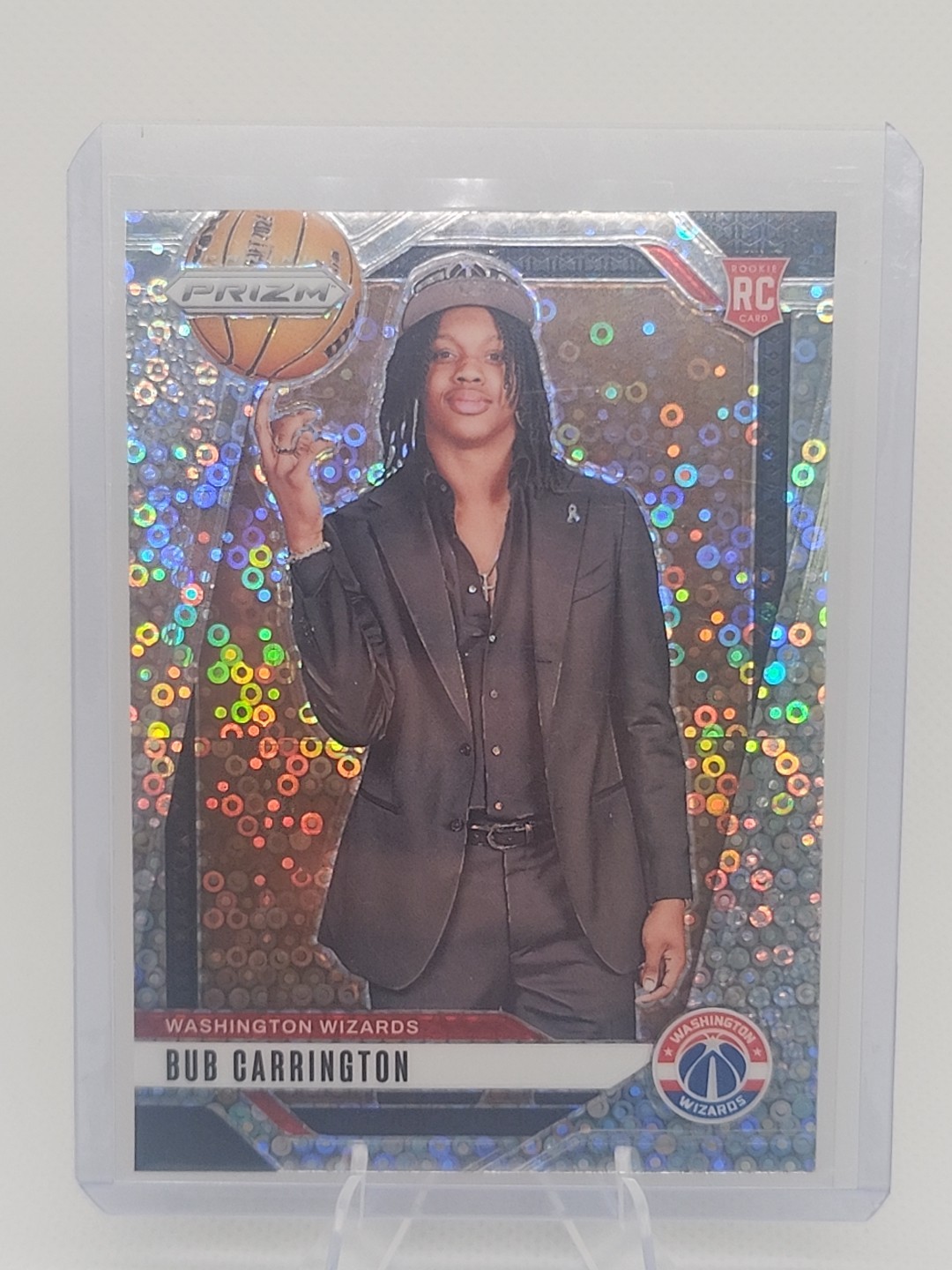 2024-25 Panini Prizm Rookie Variation Bub Carrington #244 Fast Break Prizm (RC)