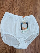 Vintage Warner's Perfect Measure Nylon Brief panties granny Size 10 white