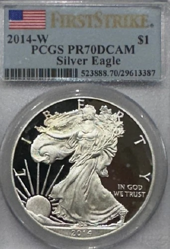 2014 W Proof Silver American Eagle• PCGS• PF 70 DCAM • First Strike•