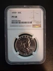 1959 50C Proof Silver Franklin Half Dollar NGC Graded PF 68