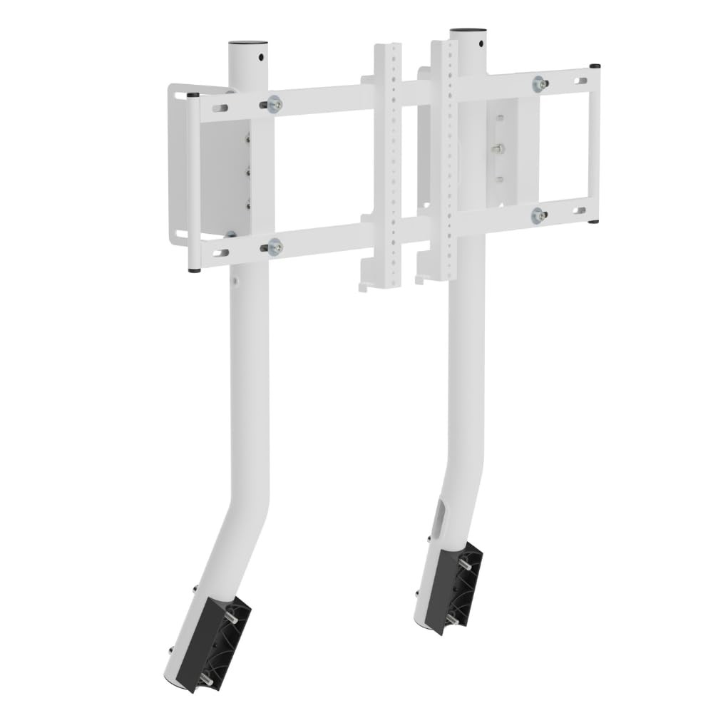 Support ecran E-Sport blanc GTR S8 moniteur PC simracing VESA - 3