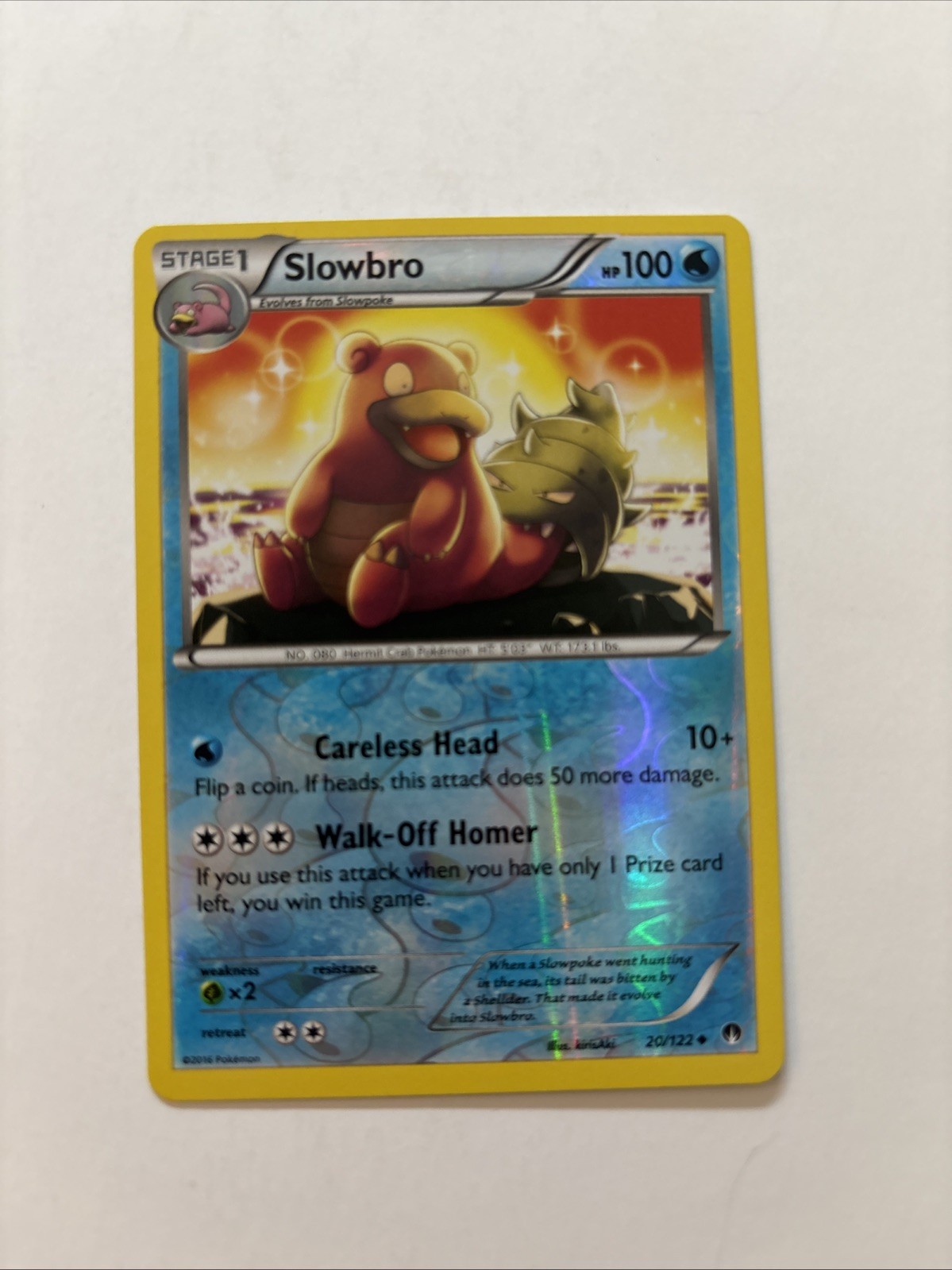 Slowbro 20/122 Rev Reverse Holo XY Breakpoint Pokemon NM B